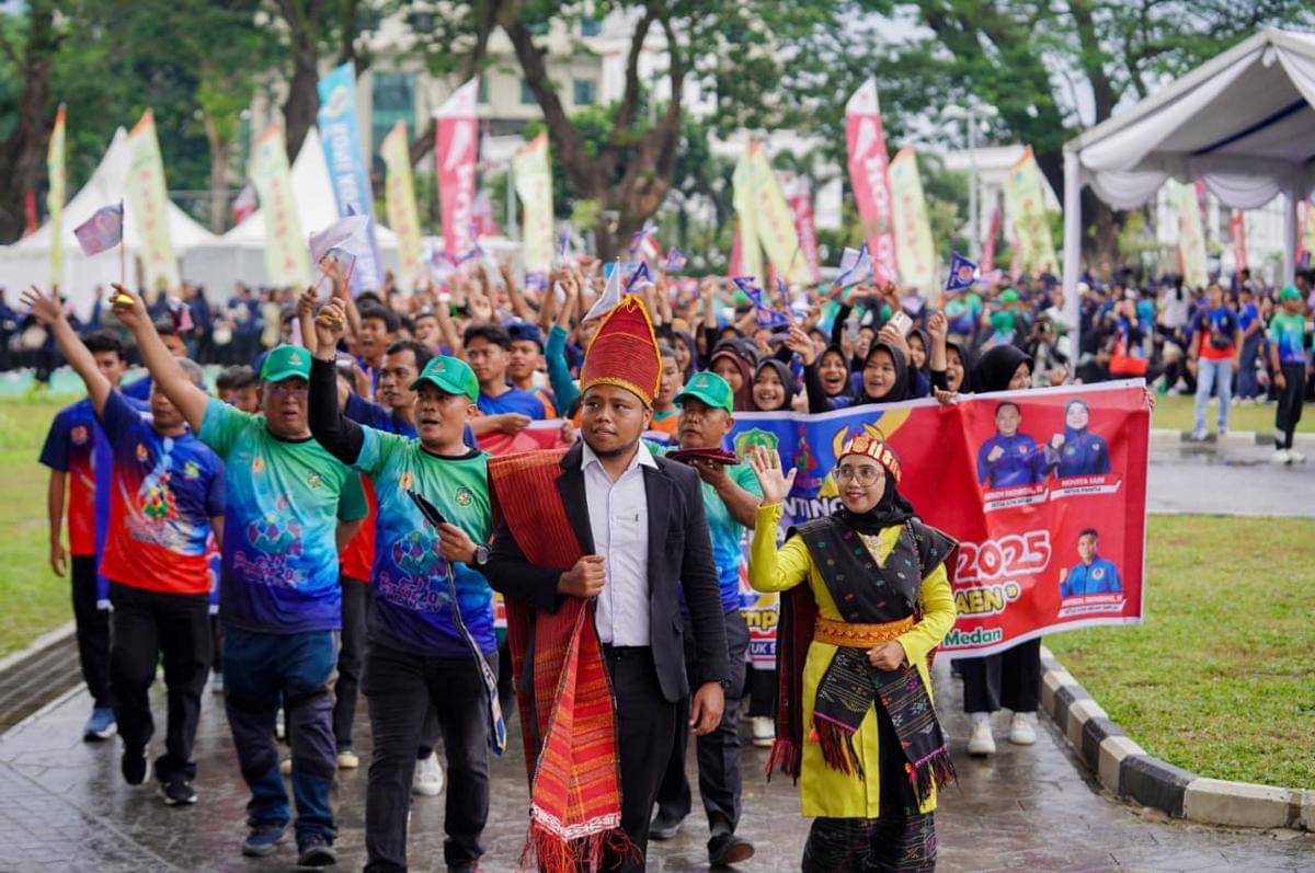 Defile Pembukaan Porkot Medan XV (dok.istimewa)