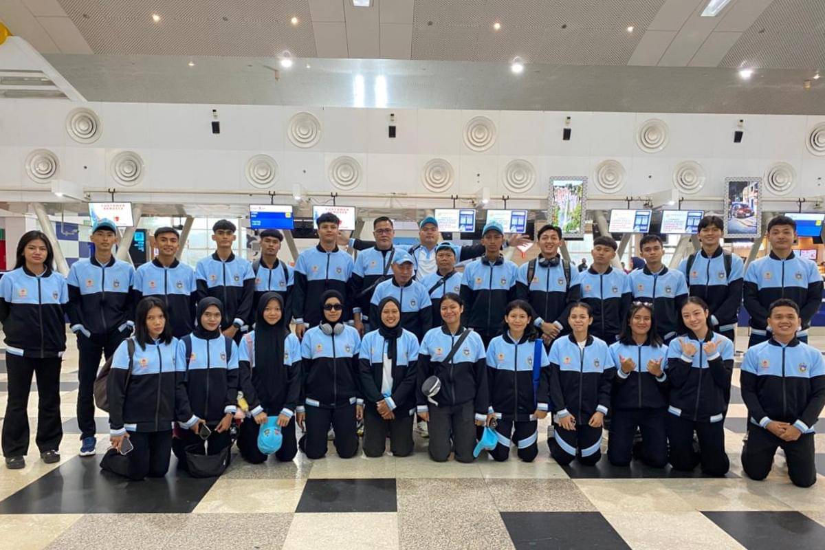 Tim taekwondo Sumut yang bertolak ke Kudus menghadapi PON Bela Diri (dok.istimewa)