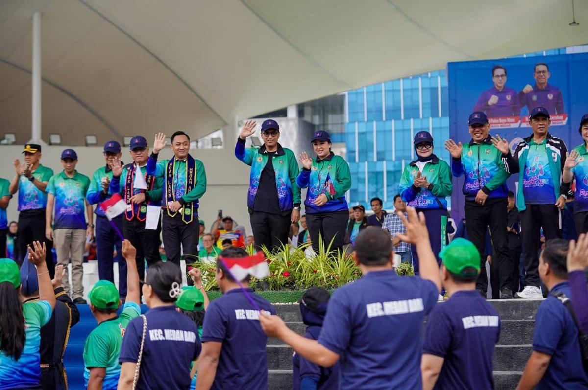 Wali Kota Medan Rico Waas saat membuka Porkot Medan XV (dok.istimewa)