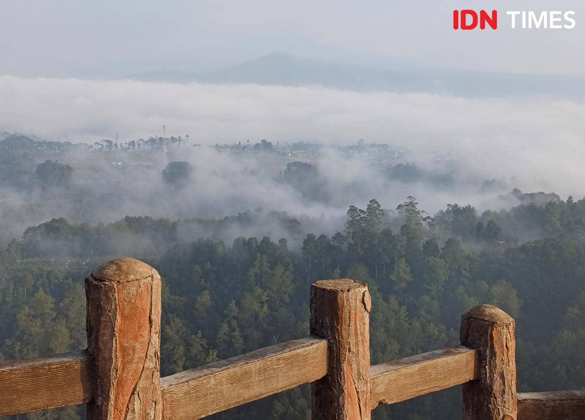 Potret pemandangan di Tebing Keraton, Bandung