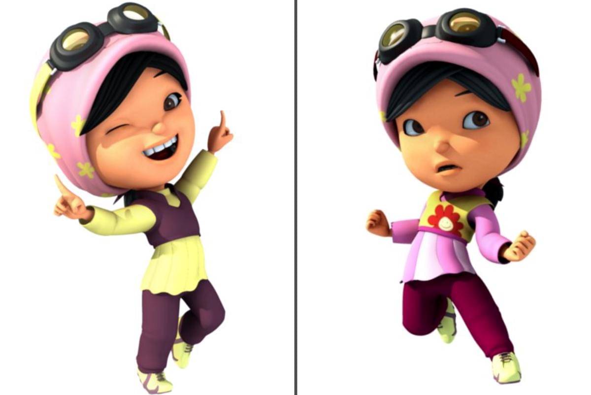 draft konsep awal karakter Yaya sebelum akhirnya diubah menjadi superhero berhijab (facebook.com/BoBoiBoy)