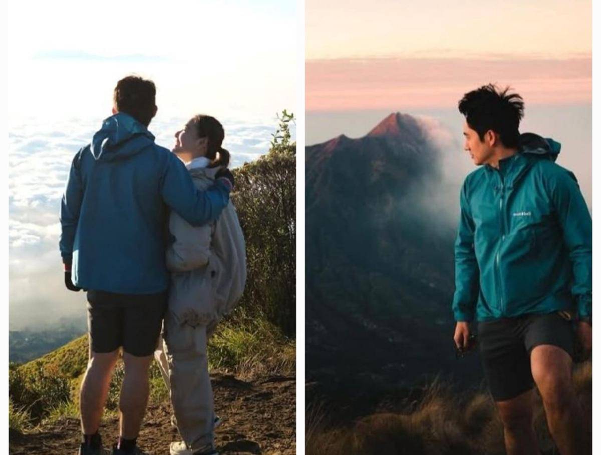 Kenny Austin mendaki gunung di Indonesia.