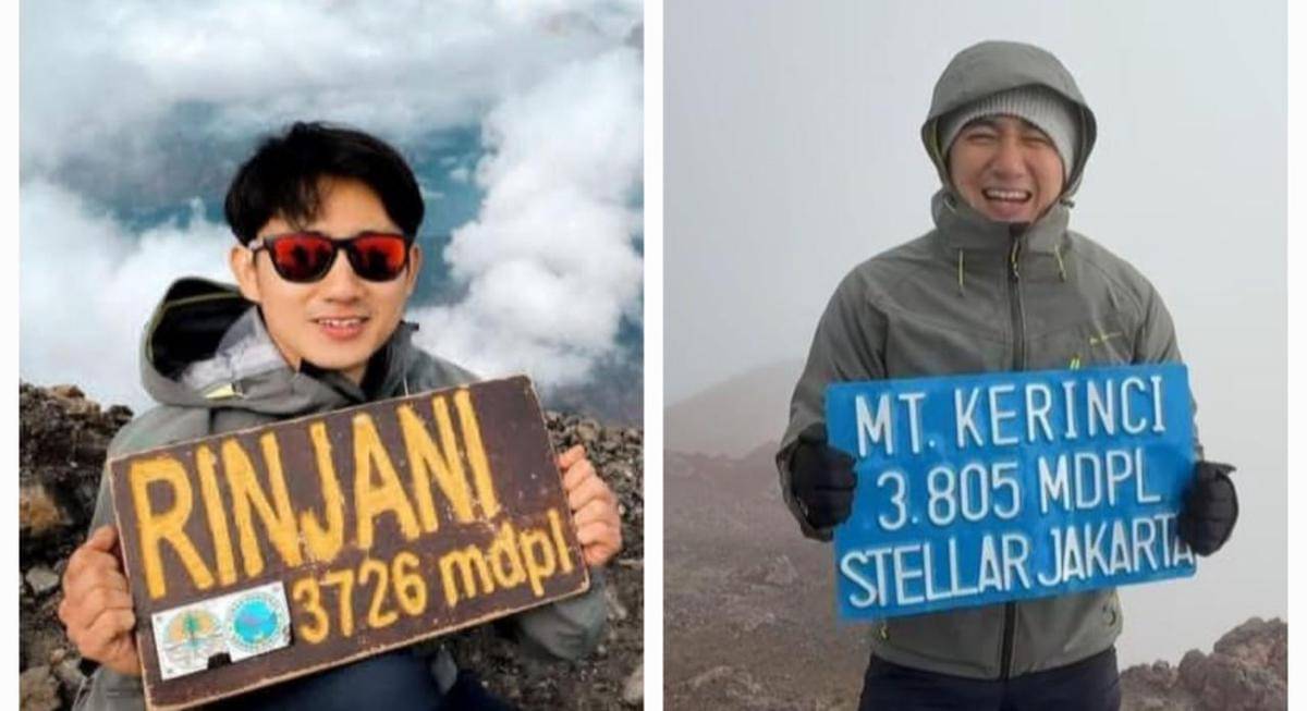 Kenny Austin mendaki gunung di Indonesia.