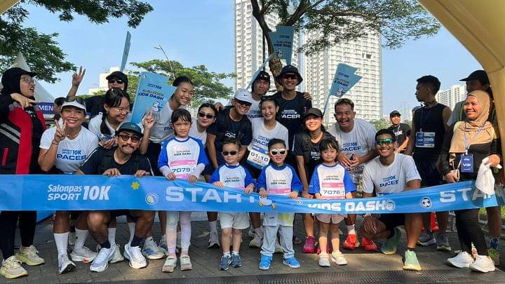 potret Rayyanza ikut marathon