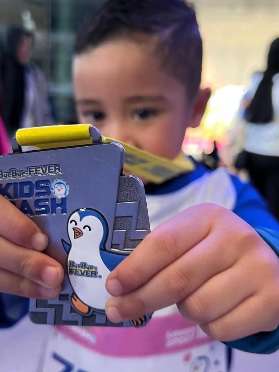 potret Rayyanza ikut marathon