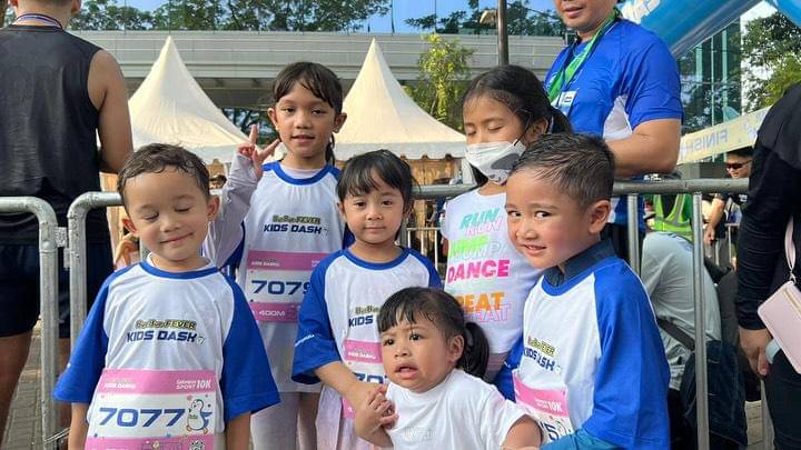 potret Rayyanza ikut marathon