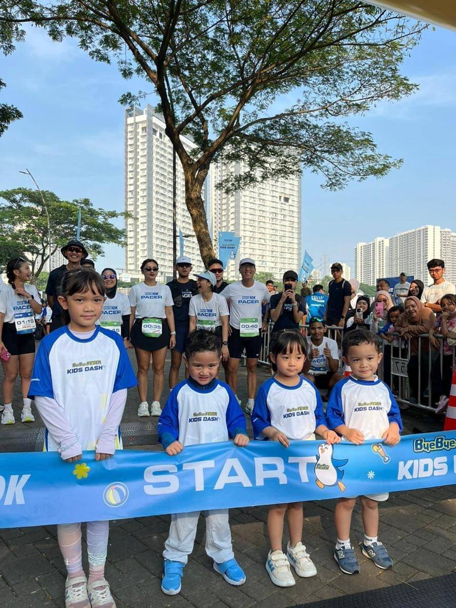 potret Rayyanza ikut marathon