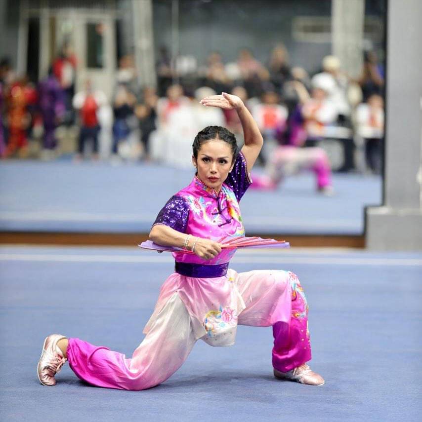 Potret Kris Dayanti Latihan Jelang Ikut Kejuaraan Wushu di China