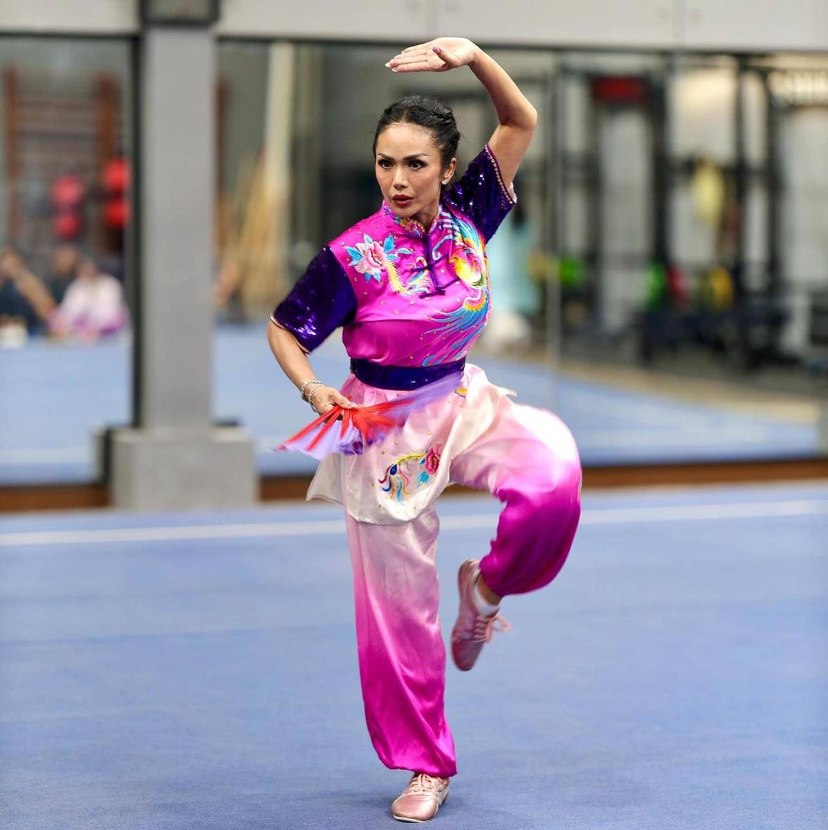 Potret Kris Dayanti Latihan Jelang Ikut Kejuaraan Wushu di China