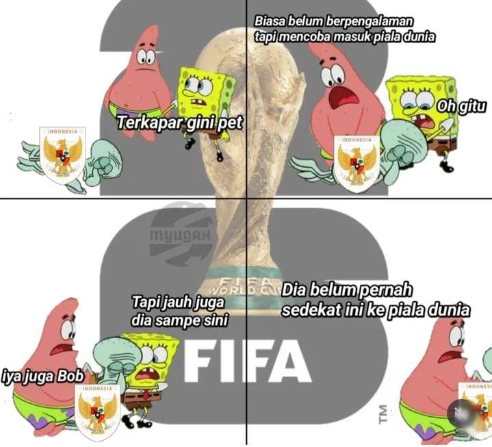 meme Indonesia gagal ke Piala Dunia