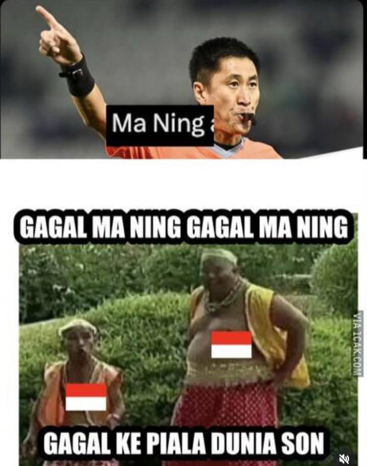 meme Indonesia gagal ke Piala Dunia