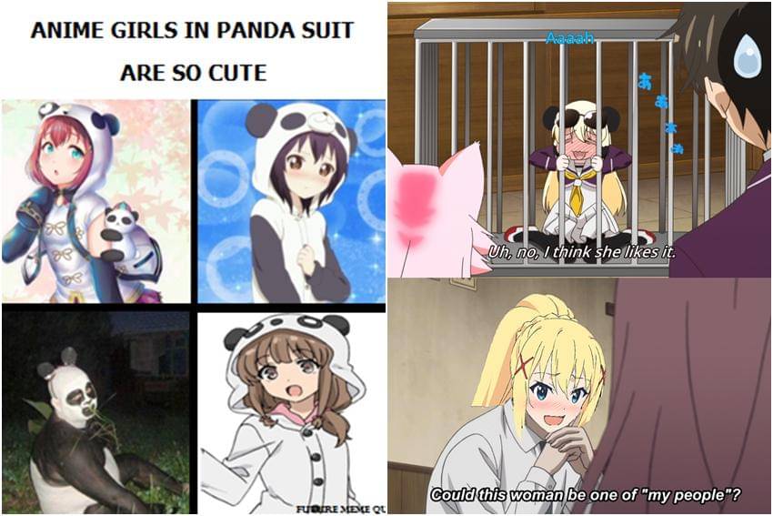 kolase meme anime tentang panda 