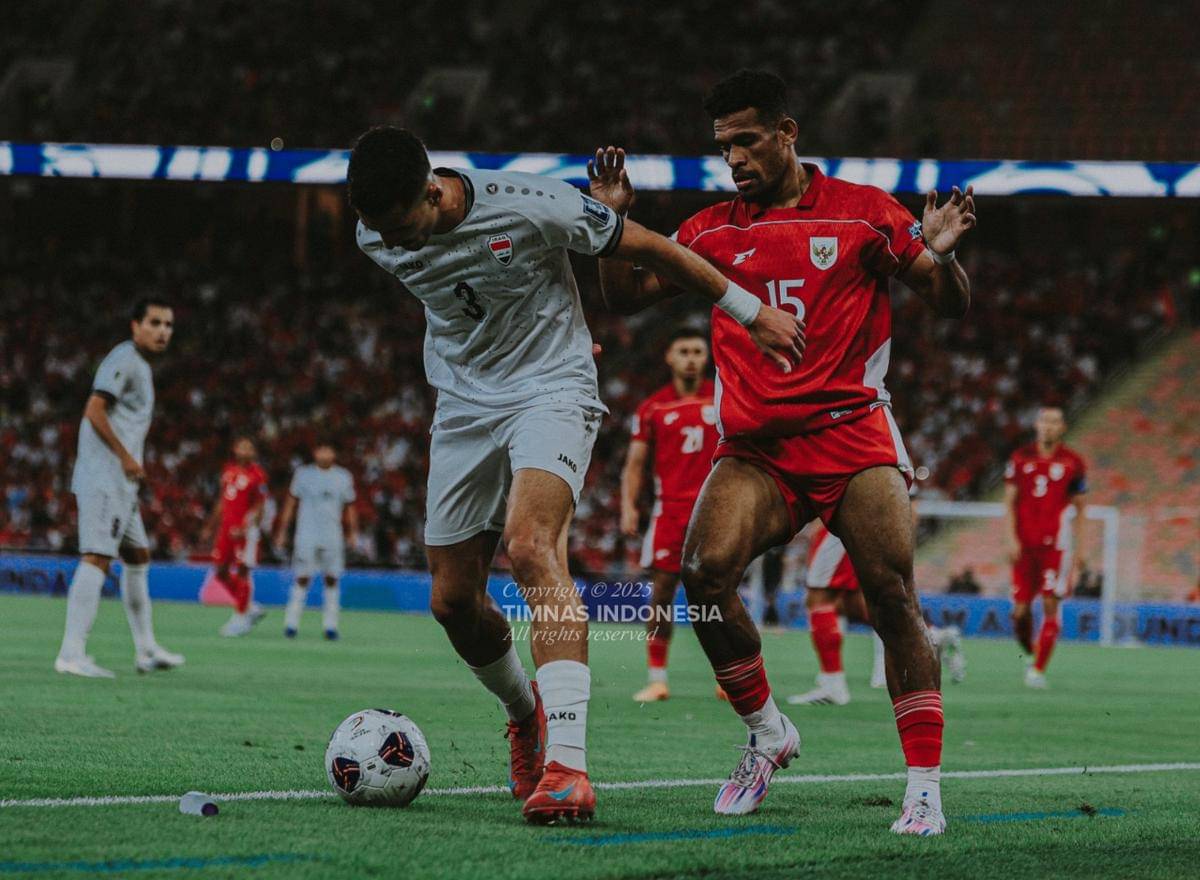 Timnas Indonesia lawan Irak di babak keempat Kualifikasi Piala Dunia 2026. (Dok. PSSI)