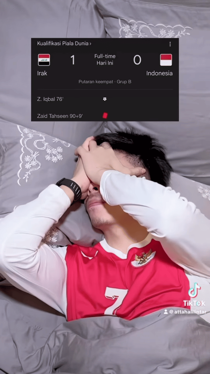 reaksi artis usai timnas kalah dari Irak