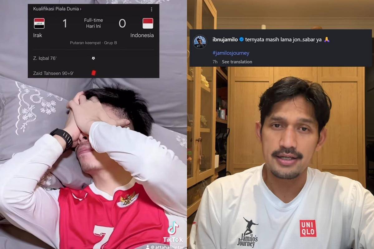 reaksi artis usai timnas kalah dari Irak