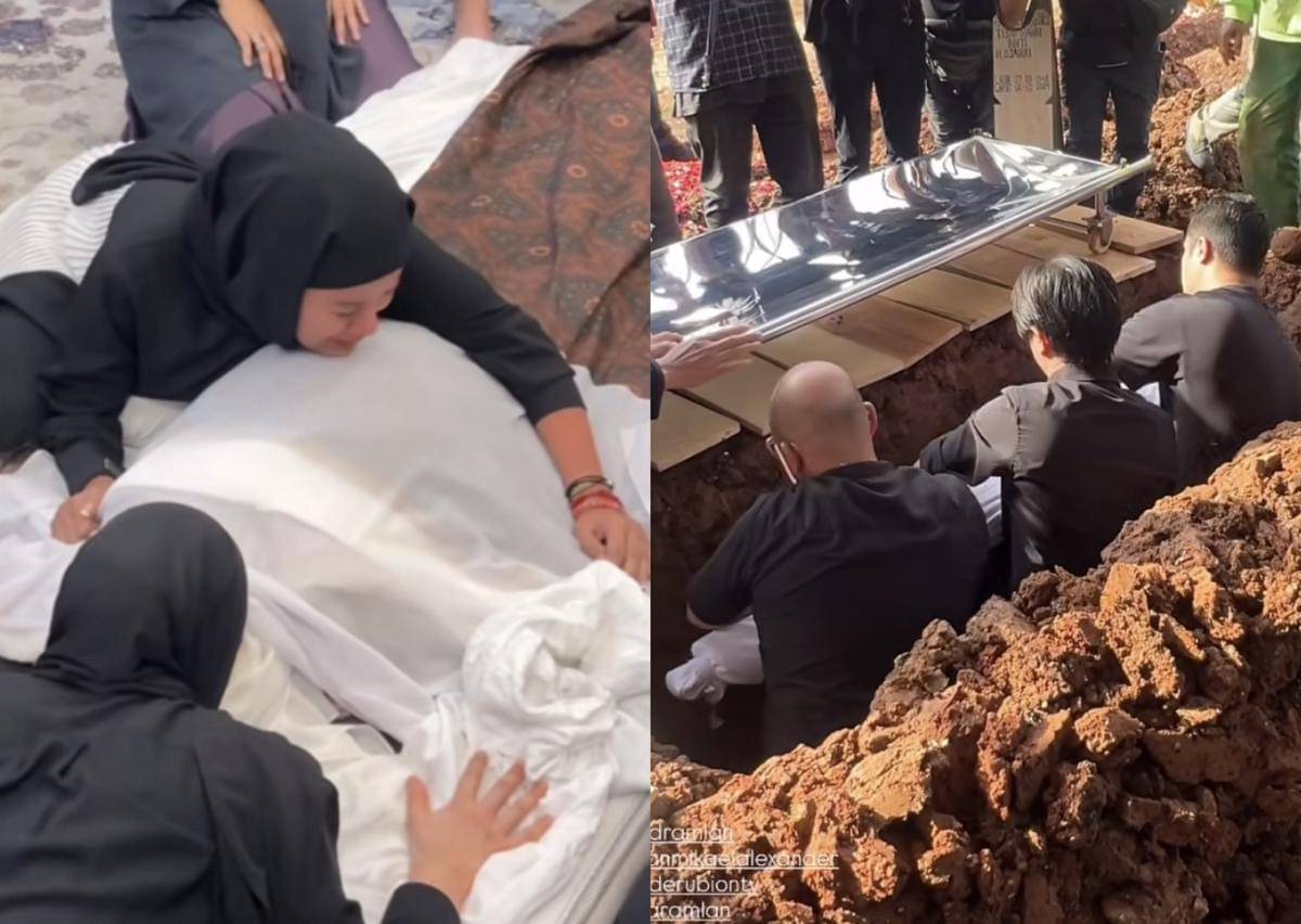 potret pemakaman ibunda Olla Ramlan