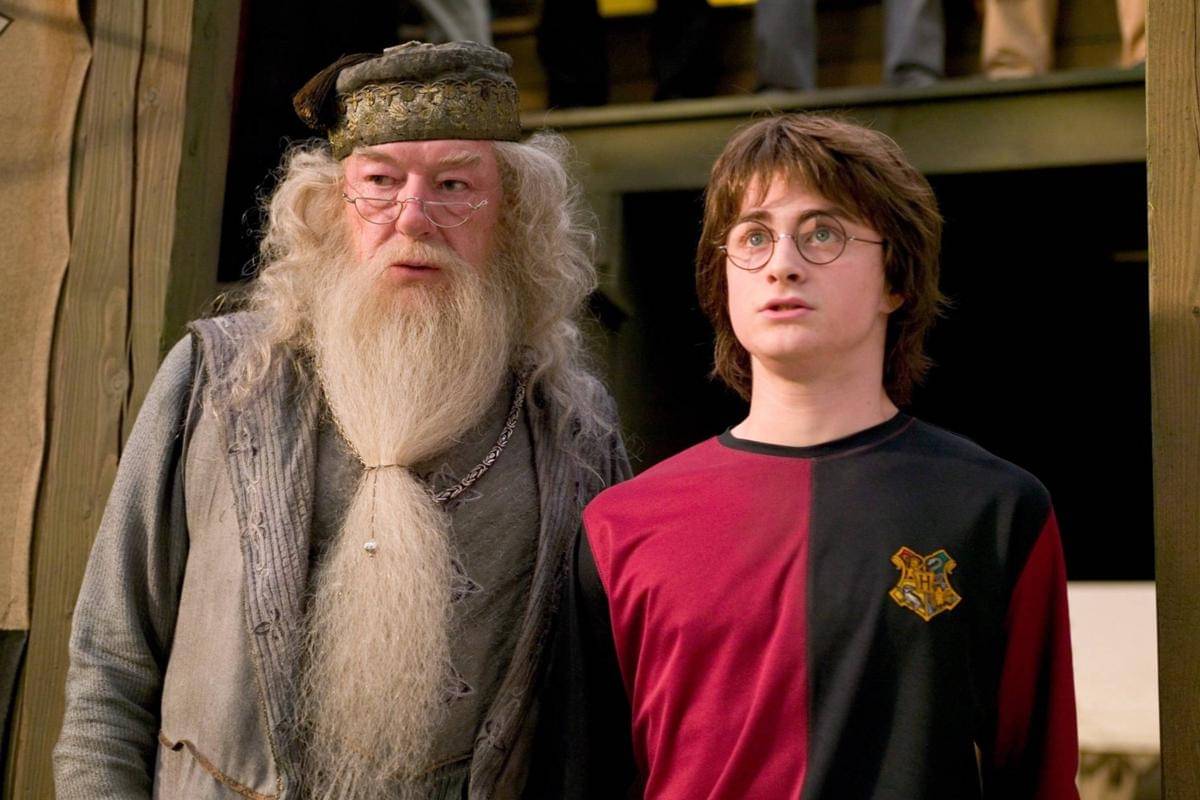 cuplikan adegan Dumbledore dan Harry