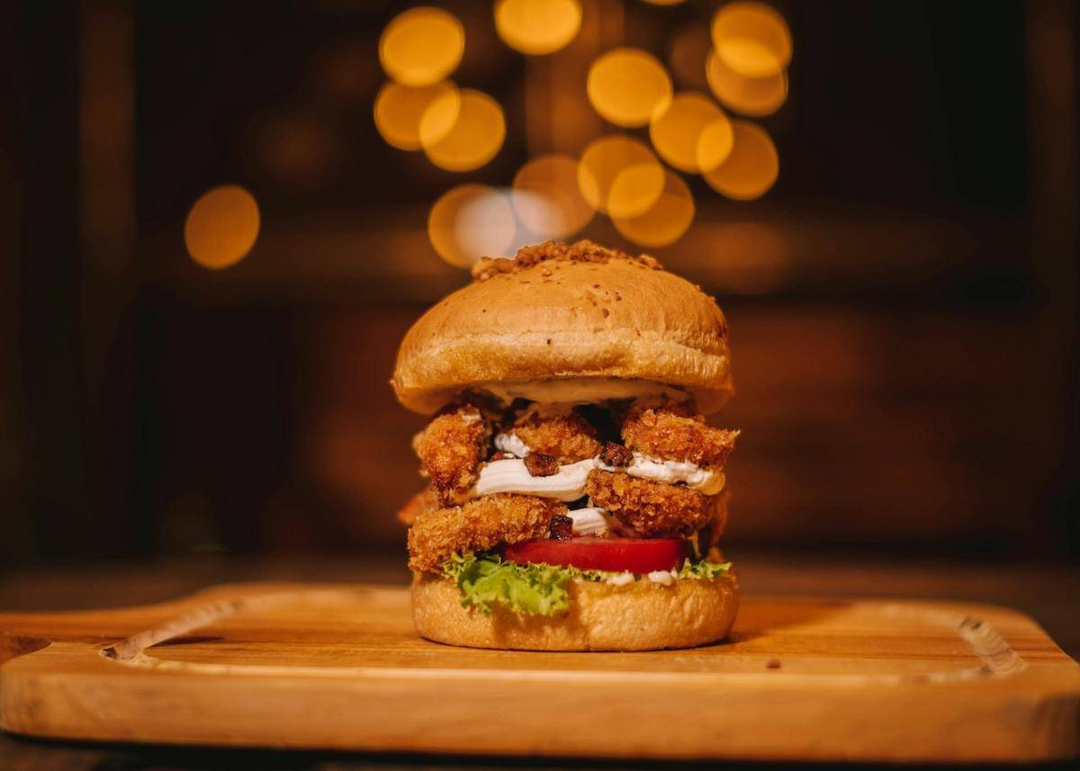 ilustrasi fish burger 