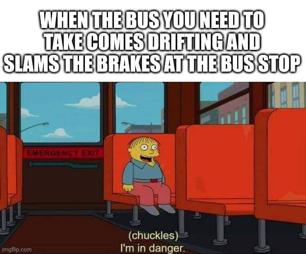 meme kartun tentang naik bus