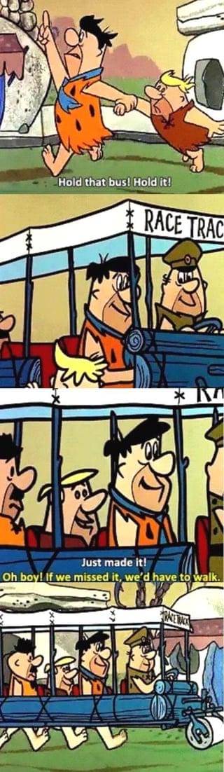 meme kartun tentang naik bus