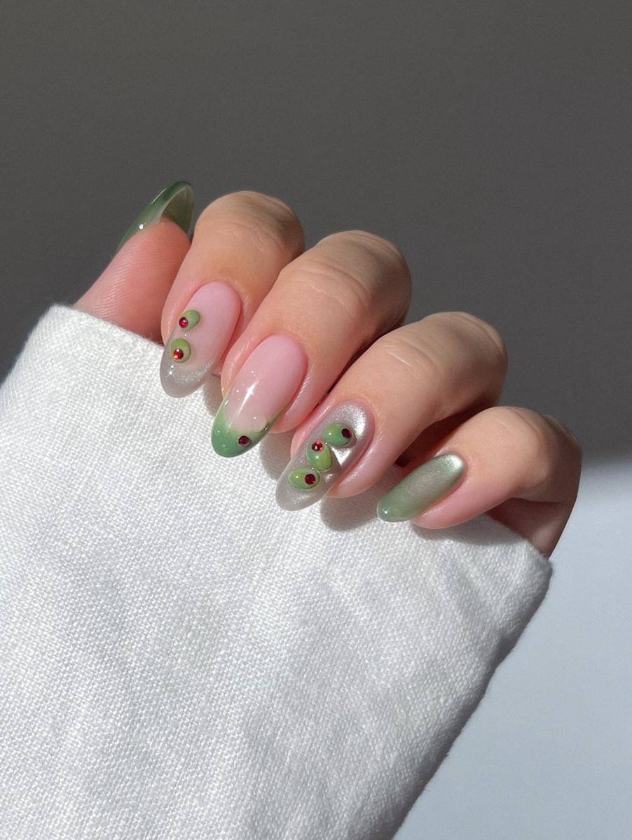 inspirasi olive nail art