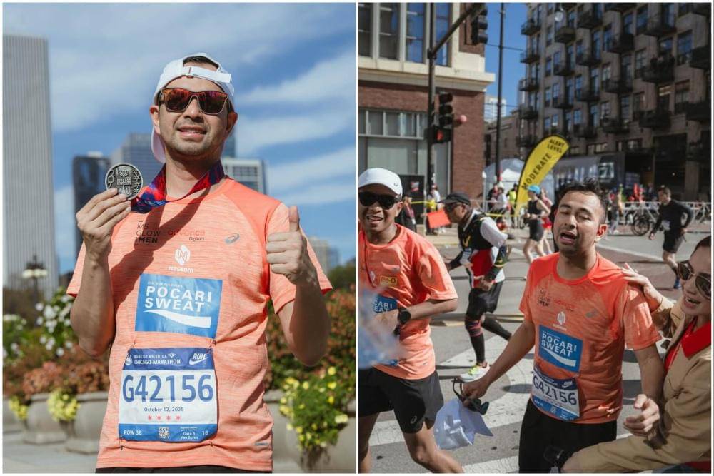 Raffi Ahmad ikut Chicago Marathon 2025