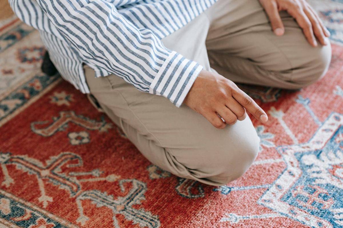 Ilustrasi salat - tahiyat akhir