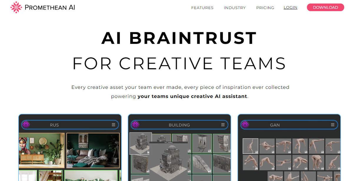 tampilan website Promethean AI
