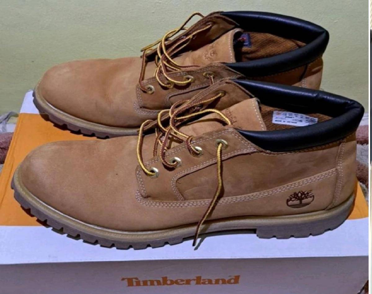 Timberland Men Premium Waterproof Chukka Wheat Nubuck Boot | TB023061231 (shopee.co.id/ahaihi)