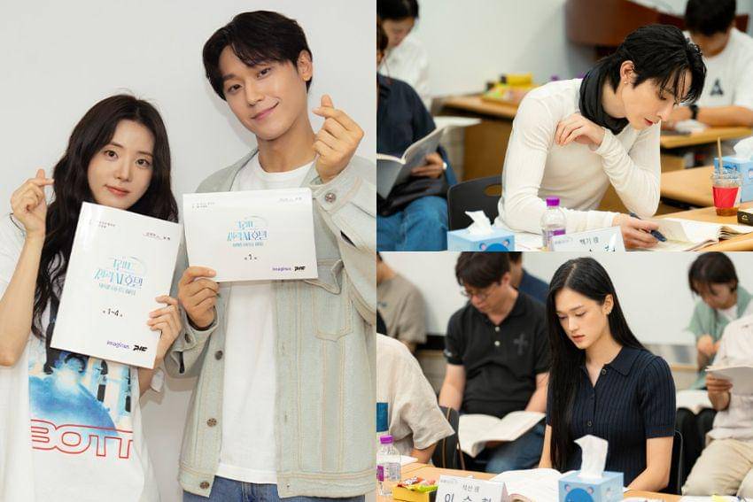 momen reading naskah Grand Galaxy Hotel (instagram.com/netflixkr)