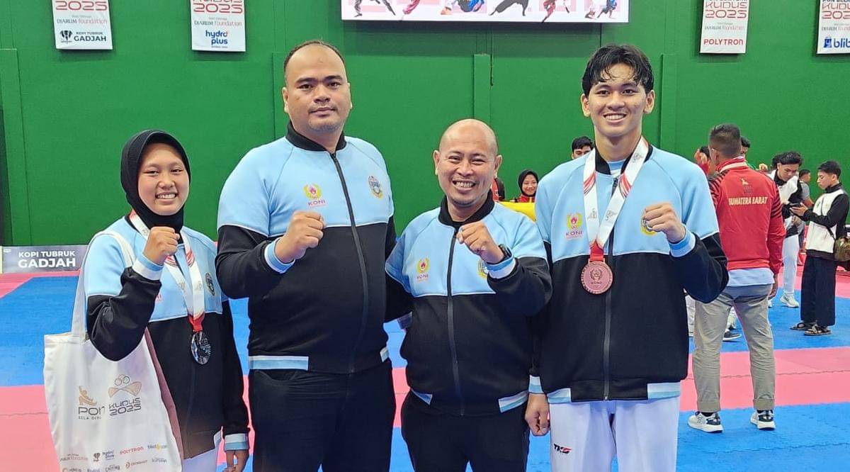 Tiga atlet taekwondo Sumut meraih medali di PON Bela Diri Kudus (dok.media PON Bela Diri Sumut)