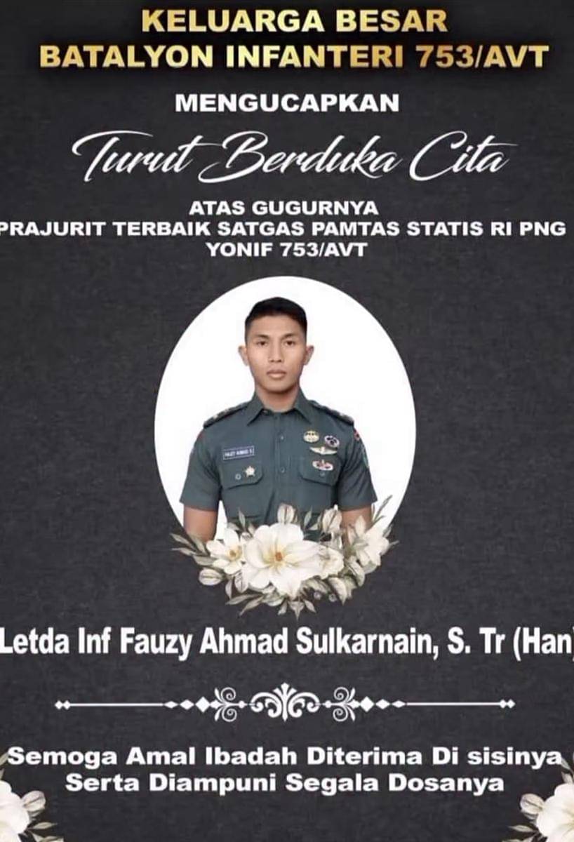 Prajurit TNI gugur di Papua