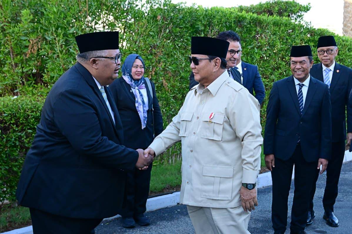 Presiden Prabowo Subianto diagendakan menghadiri Konferensi Tingkat Tinggi (KTT) Perdamaian Gaza, di Shamr El-Sheikh, Mesir (dok. Sekretariat Presiden)