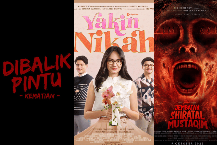poster film box office 6-12 Oktober 2025 (dok. Dee Company | dok. Travelstories | dok. Adhya Pictures)