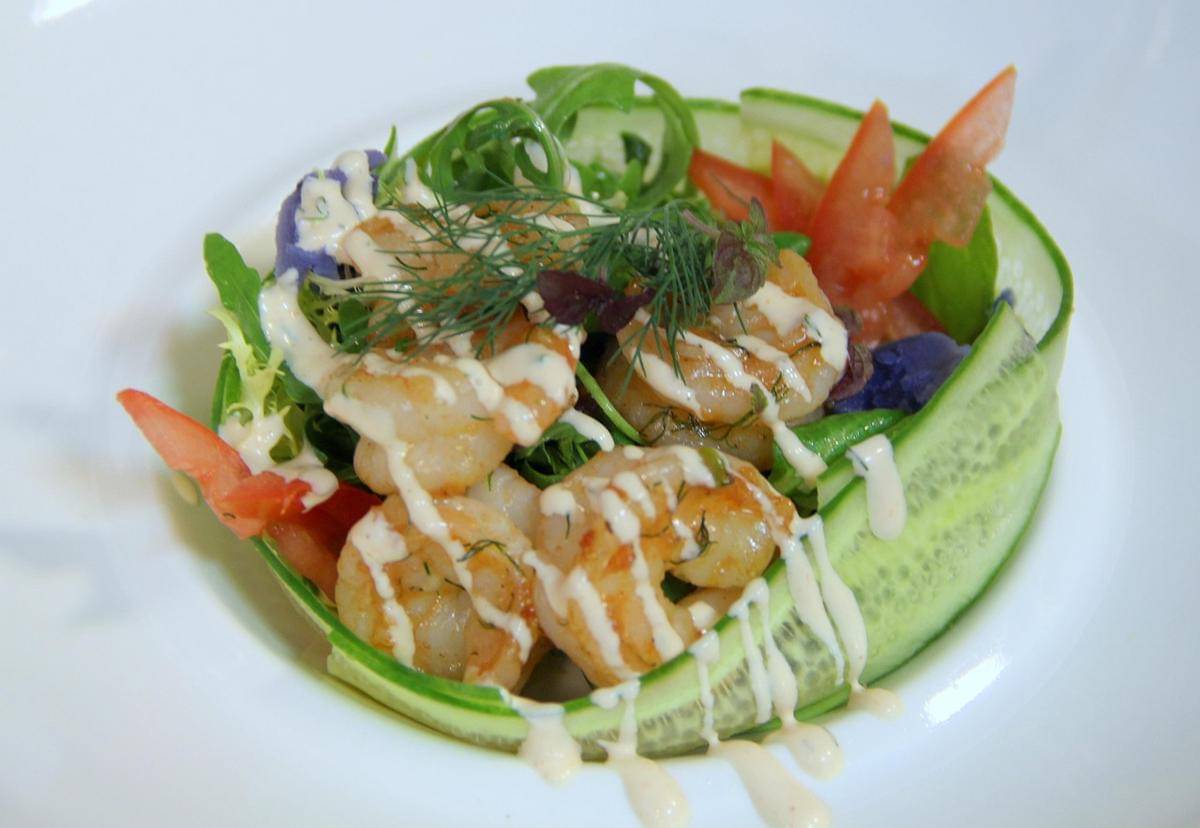 Potret prawn salad 