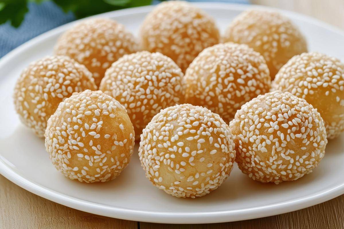 ilustrasi sesame balls (vecteezy.com/Adisake Talesoon)