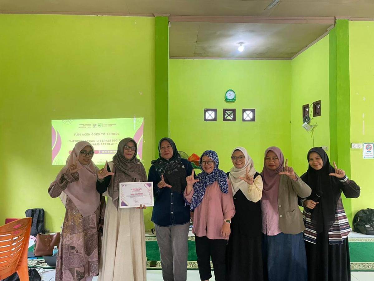 FJPI Goes to School di SMA Negeri 1 Lhoknga, Kabupaten Aceh Besar, Aceh.