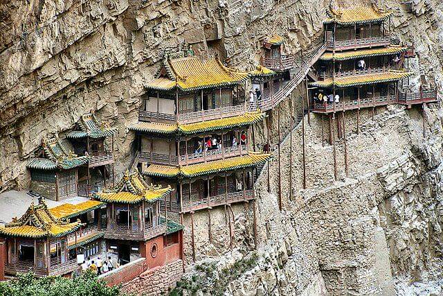 potret Kuil Gantung, Datong, China