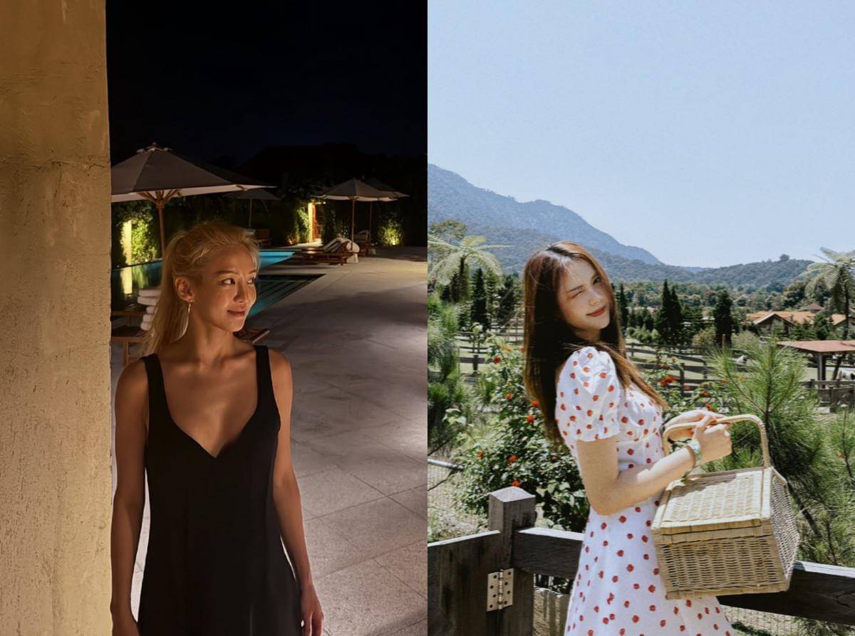 Hyoyeon SNSD dan Carmen Hearts2Hearts saat berada di Bali