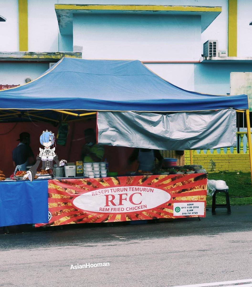 meme anime tentang ayam goreng