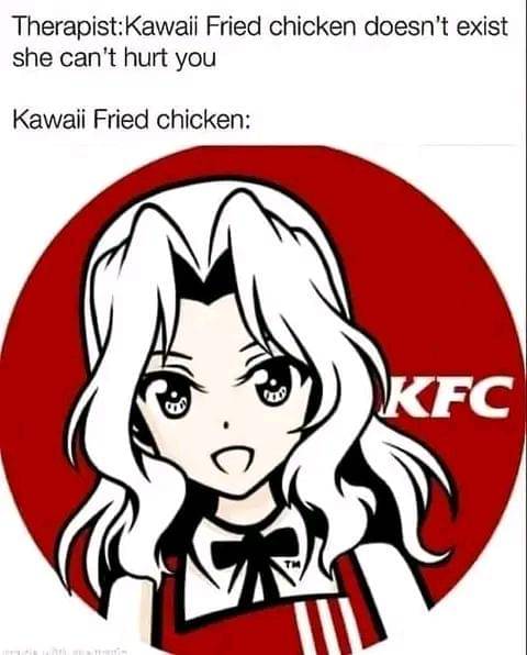 meme anime tentang ayam goreng