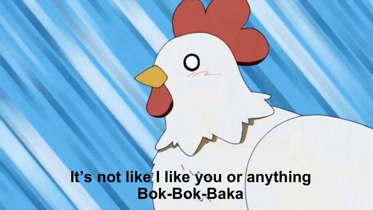 meme anime tentang ayam goreng