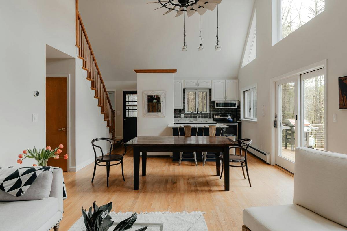 ilustrasi interior modern farmhouse