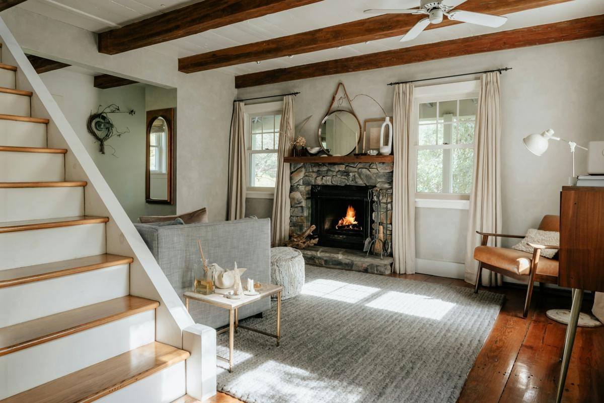 ilustrasi interior modern farmhouse
