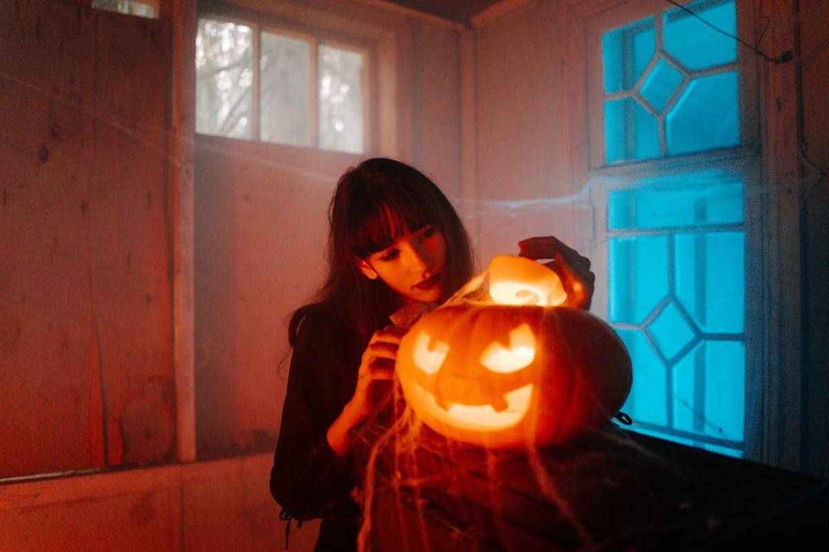 Ilustrasi hadiah Halloween - jack-o'-lantern
