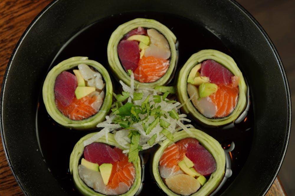 ilustrasi kimbap tanpa nasi