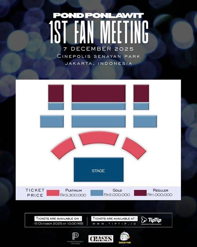harga tiket fan meeting Pond Ponlawit di Jakarta 2025 (Instagram.com/chase2422)