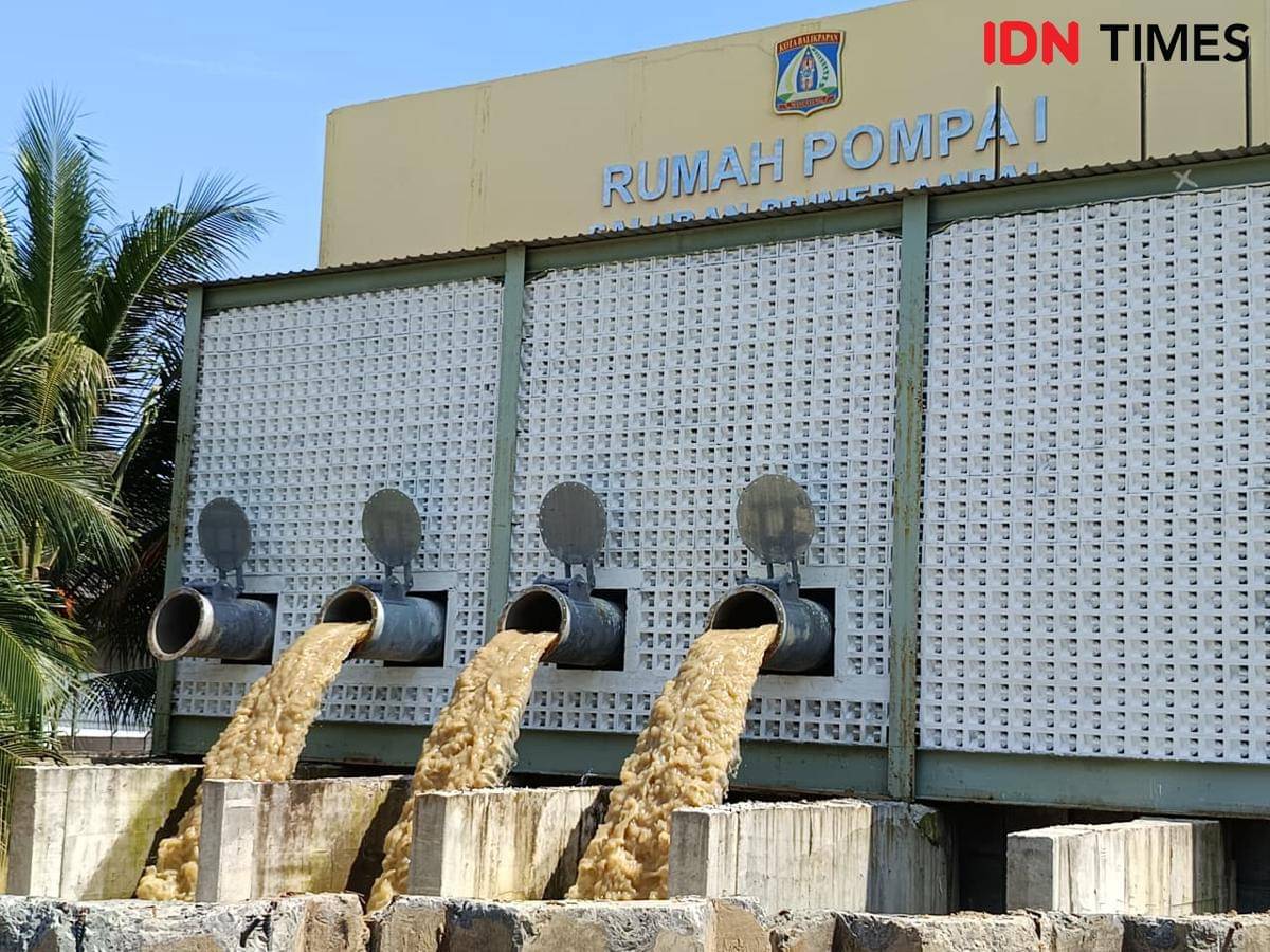 Rumah pompa di Balikpapan Selatan.