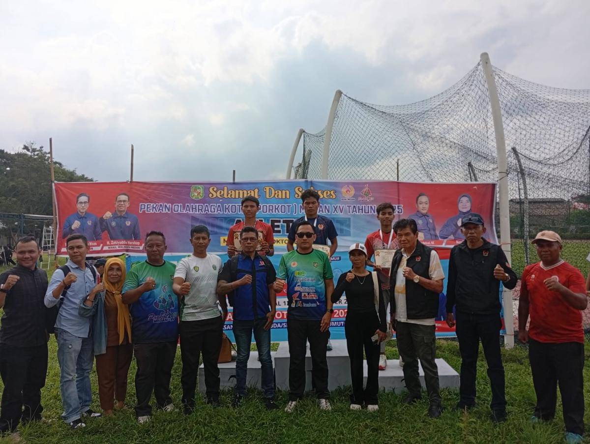 Kecamatan Medan Barat dominasi atletik Porkot Medan 2025 (dok.media porkot)