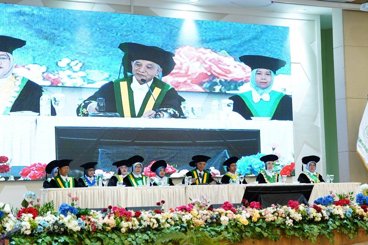 Sidang Terbuka Senat Milad ke-34 Universitas ‘Aisyiyah Yogyakarta, di Convention Hall Masjid Walidah Dahlan Unisa Yogyakarta, Selasa (14/10/2025).
